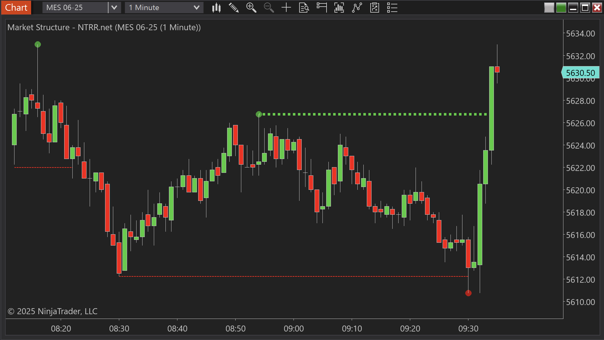 Market Structure indicator for NinjaTrader 8